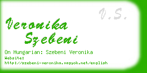 veronika szebeni business card